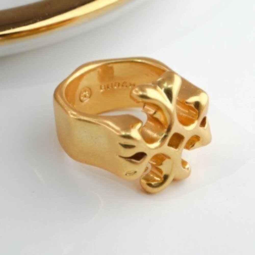 Tory Burch Roxanne Logo Ring in Tory Gold (NEW) - Picture 3 of 9
